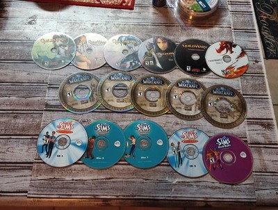 PC Loose Disc The Sims, World Of Warcraft, Guild Wars