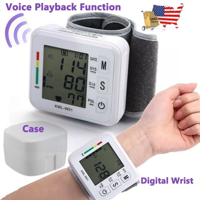 #ad Automatic Wrist Blood Pressure Monitor BP Cuff Gauge Heart Rate Machine Tester $16.99