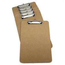 Recycled Wood Clipboards Low Profile 6 Pack Letter Size 9 X 12.5  
