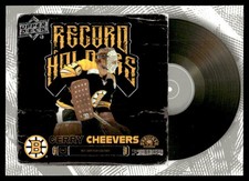 2023-24 Upper Deck Boston Bruins Centennial RECORD HOLDERS Gerry Cheevers Boston
