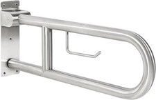 Maniglione Bagno Disabili 60cm con Portarotolo, Maniglia Doccia Anziani, Manigli