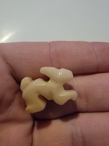Vintage Marble Bunny Rabbit Figure Onyx Mini Miniature