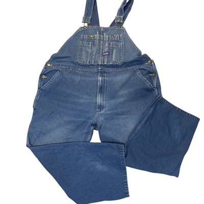 Big Smith Overalls Mens 46x28 Blue Denim Bib Carpenter Workwear