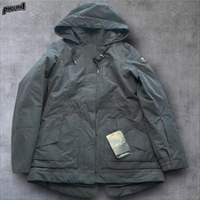 Obermeyer Jacket Womens 6 Black Hooded Insulated Waterproof Parka Ski Snow Coat