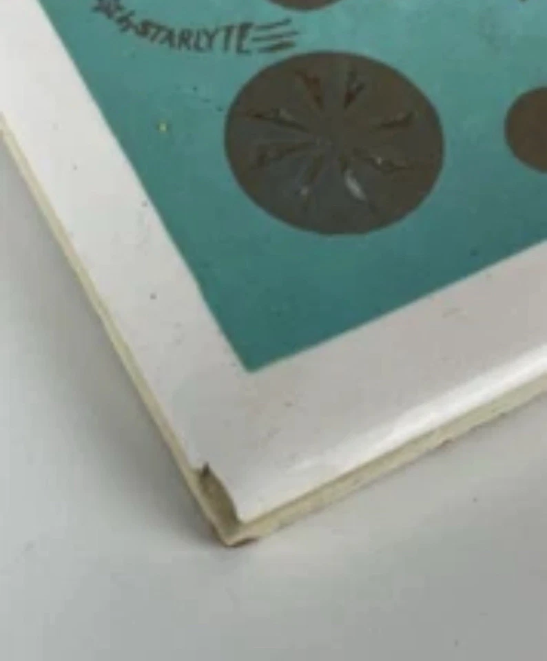 Винтажная керамическая плитка MCM Starlyte Atomic Starburst 4 1/4 дюйма набор из 4 штук сделано в Японии - Изображение 4 из 4