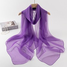 Fashion Soft Long Square Scarves Thin Sheer Travel Wraps Performance Scarf Gift