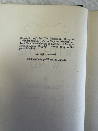 Antique Gone With The Wind Margaret Mitchell BCE Book Club Edition HC/DJ Fair - Picture 3 of 18