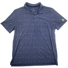 Adidas Primegreen Mens Golf Polo Shirt XL Navy Blue Novelty Print Short Sleeve