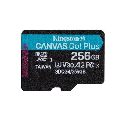 Kingston Technology 256GB MicroSDXC Canvas Go Plus Gen4 200R A2 U3 Pack s