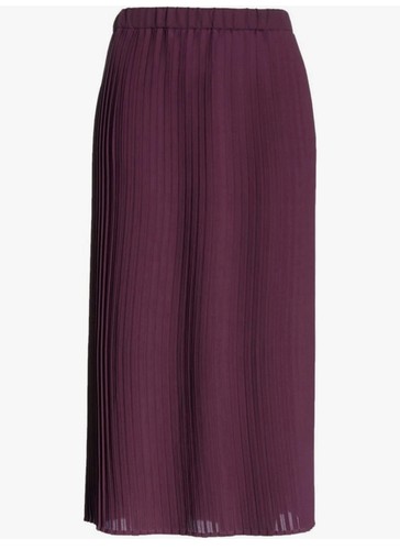 Eileen Fisher Womens Knife Pleat Midi Skirt , Purple Size 14. - Picture 3 of 9