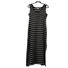 Max Studio Black White Maxi Dress Women Sz XL