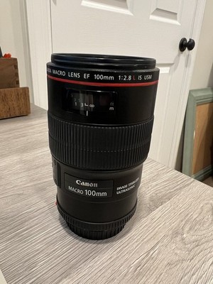 Used Canon EF 100mm F/2.8L IS USM Macro Telephoto Lens