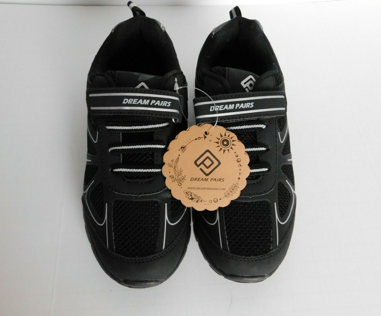 SAOLA Dream Pairs scarpe sneakers ragazzo nero argento taglia US 3 sportive atletiche NUOVE