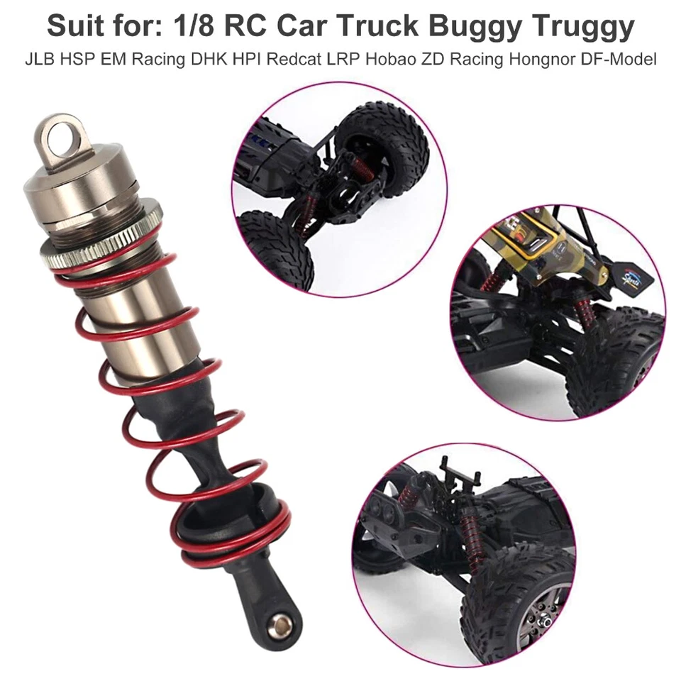 2/4Pc Shock Absorber Front Rear for 1/8 JLB HSP EM Racing HPI Truck Buggy Truggy - Image 4 of 4