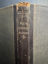 Greenleaf’s New Elementary Algebra 1883 HC Cloth & Leather