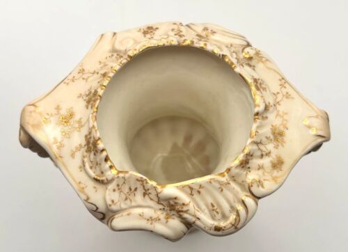 Pair of Doulton Burslem Blush Ivory Hand Painted Vases, late 19 century, 14.5 cm - Picture 9 of 12