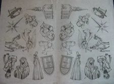 * TRI CHEM 7178 CHRISTMAS ORNAMENTS RELIGIOUS STAIN GLASS Picture TRICHEM 1824