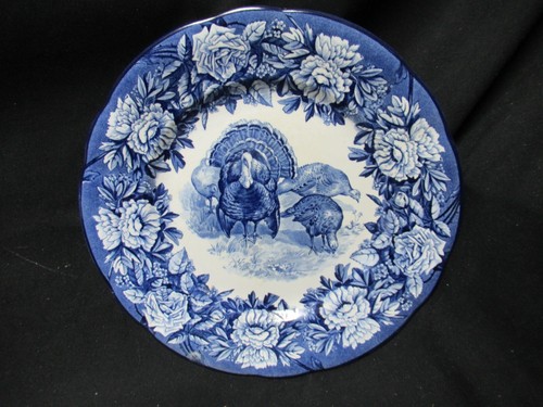 Antique Villeroy & Boch Dresden Turkey Plate – 10" Blue & White Germany Plate