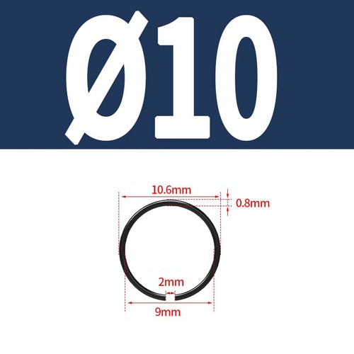 Retaining Rings Round Wire Circlip for Shaft Snap Ring 70 manganese Steel Spring - Picture 10 of 41