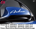 2x Custom Car Mirror Stickers Reflective Personalized Name Stickers Decals Gifts