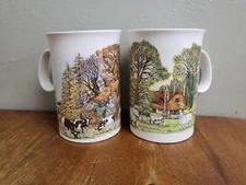 Vtg Dunoon fine bone china, made in England "Seasons designed by Sue Scullard"