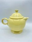 Fiesta Ware Light Yellow Teapot Retired Round Kettle Handle With Lid