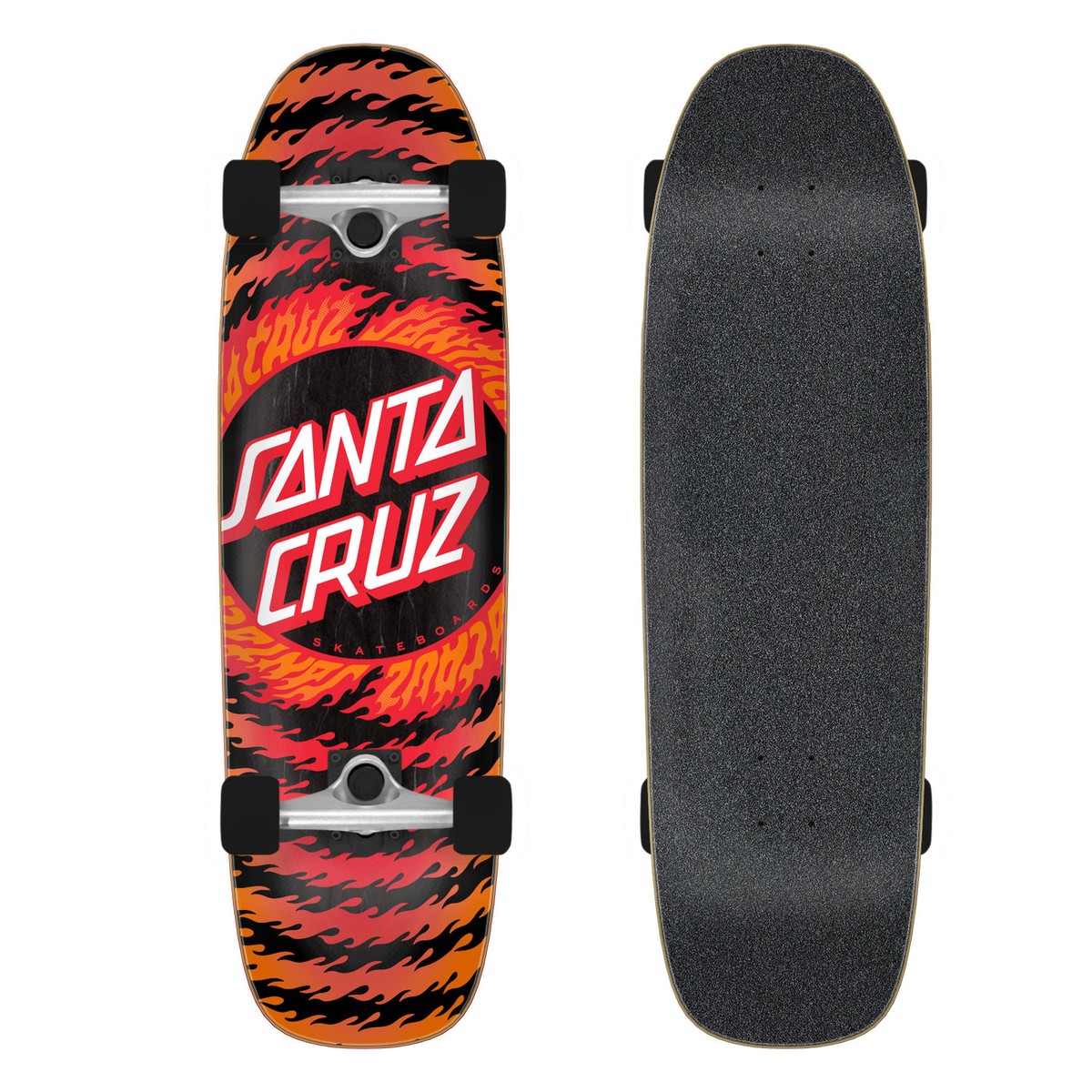 Santa Cruz Skateboard Cruiser Complete Flame Ringed Dot Street 8.4