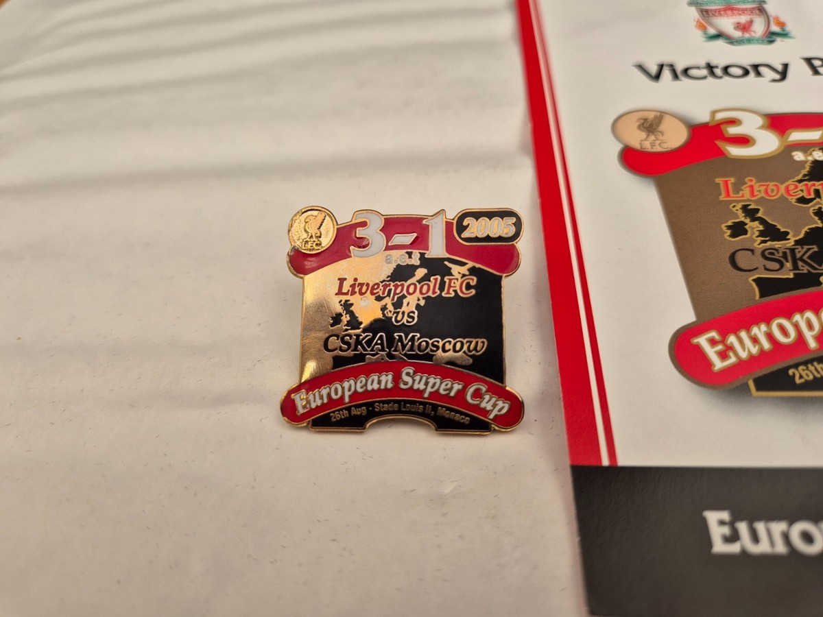 Insigne émaillé Danbury Mint – Liverpool FC, Super Cup Europe 2005