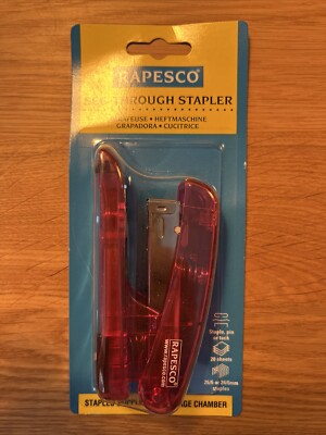 RAPESCO  Heftgerät Hefter transparent rosa NEU!