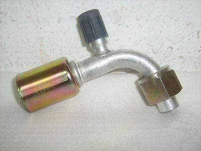 BEADLOCK A/C FITTING,CRIMP,FEMALE O RING,90 DEGRE #10 W/13M SERV. PORT 35B1323-3
