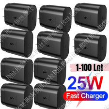 PD 25W Type C USB-C Fast Charging Wall Charger Adapter For iPhone Samsung LG Lot