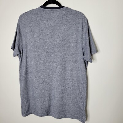 Tee-shirt manches longues Houat en coton bleu marine rayé blanc