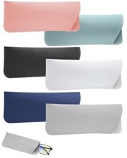 JELIEE 6 Pack Soft Eyeglass Cases Slim Reading Eyeglasses Cases Soft Leather