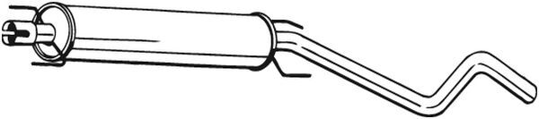 BOSAL 284-735 Middle Silencer for OPEL,VAUXHALL