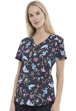 May I Kelp You Cherokee Scrubs Genuine V Neck Top CK637 MEKL