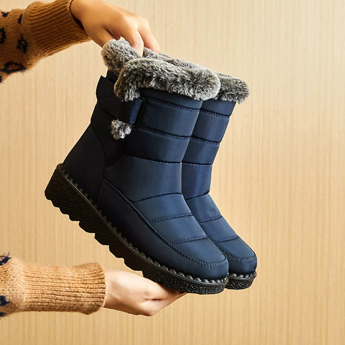 De Mujer Para Invierno Botas Zapatos Nieve Botines Impermeables Cálidas  Felpa