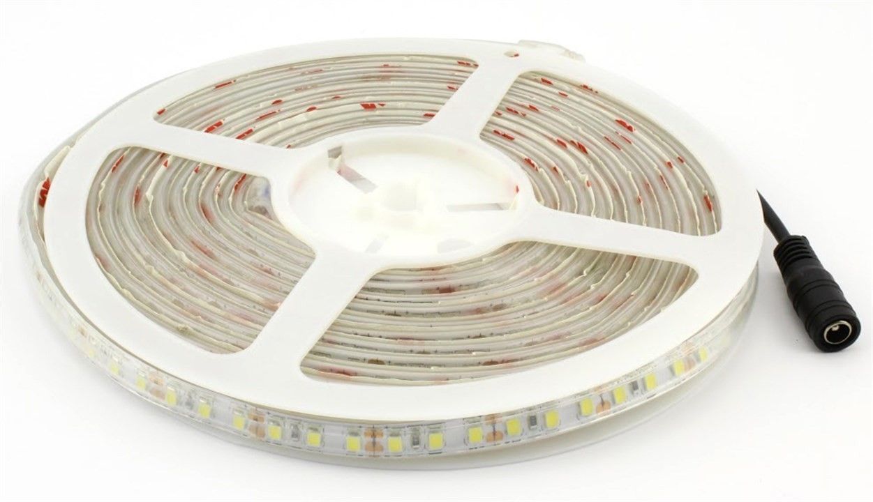 Striscia led impermeabile waterproof IP65 7.2W/m 12V 120 led/metro Luce naturale