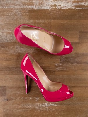 hot pink patent pumps