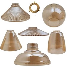 Amber Lampshade Pendant Light Shade Retro Style Glass Home lighting Vintage