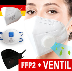 Ffp2 Maske Ohne Mit Ventil Mundschutz Filter Ffp2 Ffp3 Masken Ce Zertifiziert Ebay