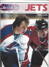 Winnipeg Jets - New York Rangers 1986/87 NHL Hockey Official Programme Carlyle