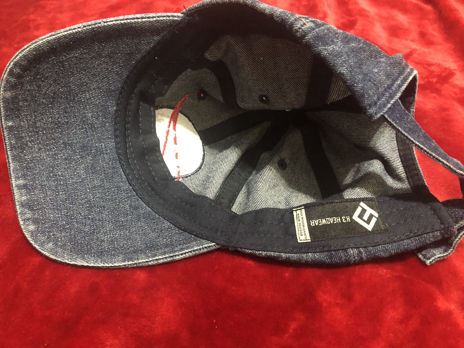 NASA Baseball Cap Blue Denim Adjustable Embroidered Hat