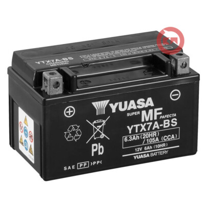 Batteria YUASA YTX7L-BS 12V 6Ah - Sigillata Per Moto E Scooter | 100 CCA - Foto 4