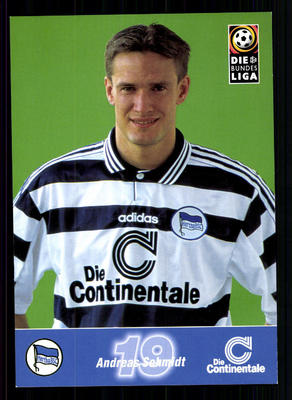 Andreas Schmidt Autogrammkarte Hertha BSC Berlin 1998-99 Original Sign+A 104780