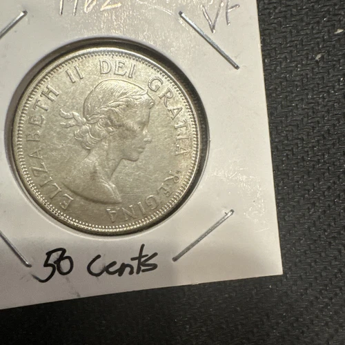 1962 Canada 50 Cents 80% Silver Canadian Half Dollar