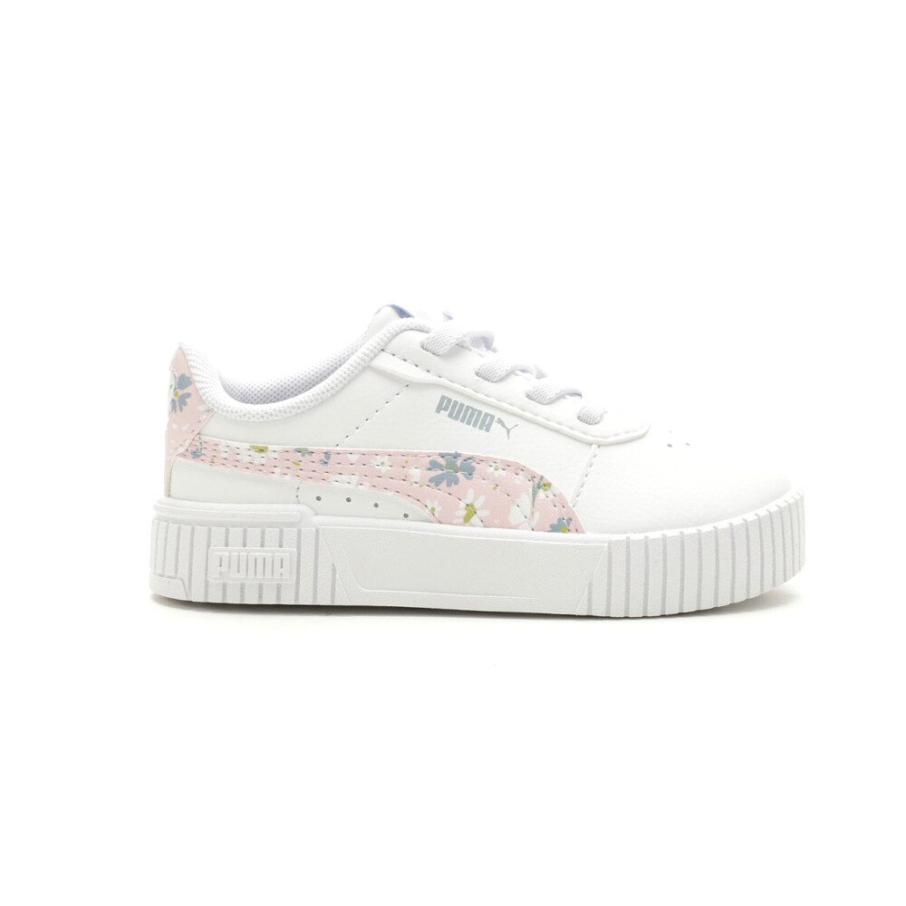 Кроссовки Puma Carina 2.0 Daisies Ac Slip On для маленьких девочек, розовые, белые, повседневные
