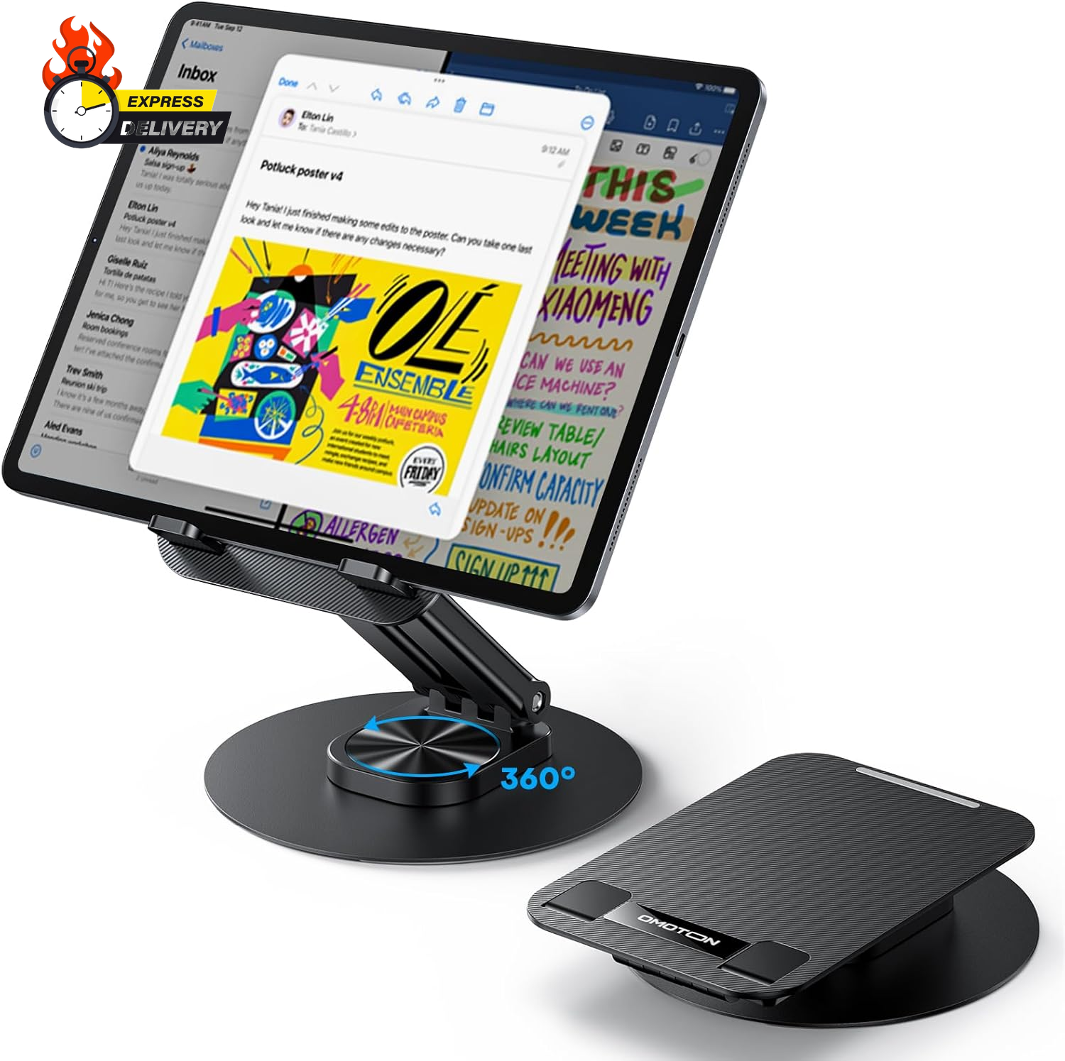 Adjustable iPad Tablet Stand for Desk or Portable Monitor Holder-image