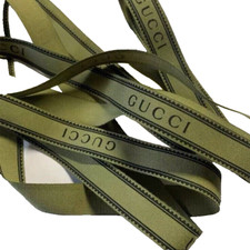 3 yards Authentic GUCCI Ribbon Green, 5/8" wide, Made in Italy.