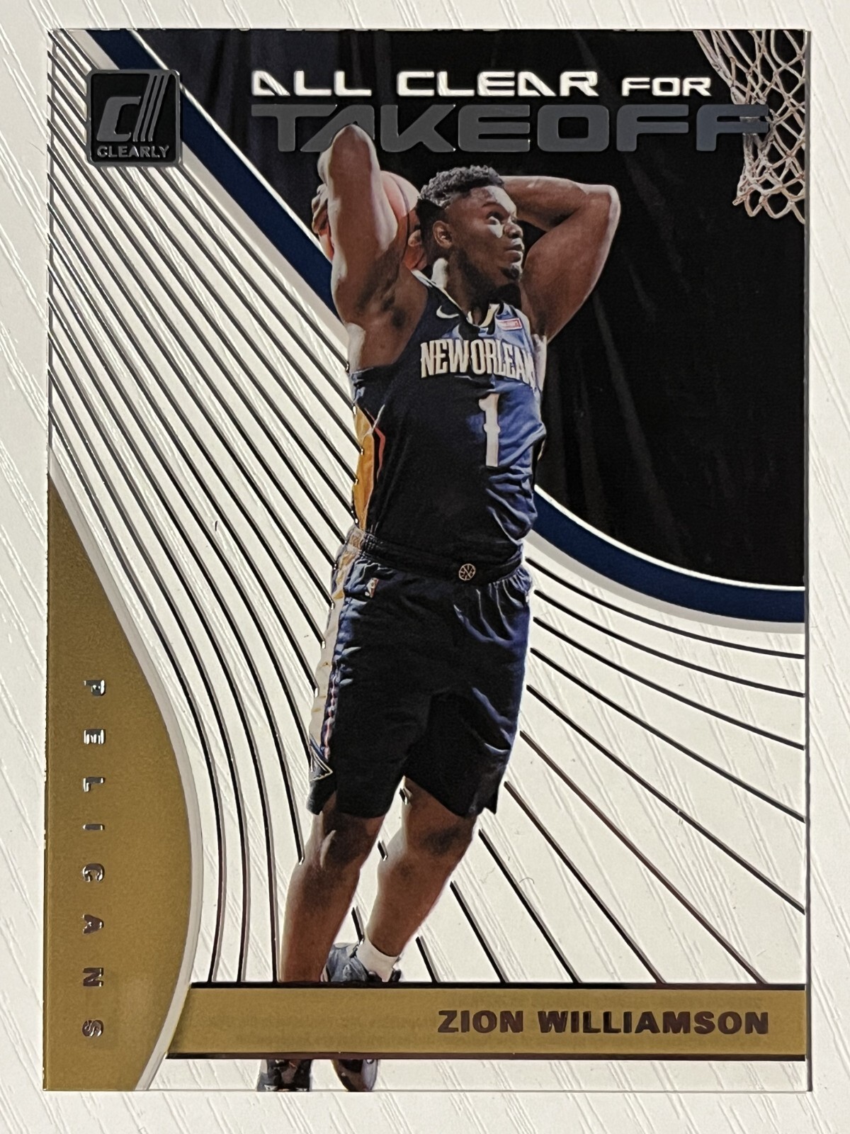 Zion Williamson 2019-20 Panini Clearly Donruss All Clear for Takeoff #9 Pelicans