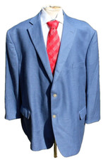 OAK HILL Men's Medium Blue Polyester Blend Sport Coat Blazer 3XL 54R-56R EUC